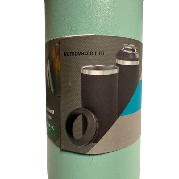 Zak Designs Aqua Blue Slim Can Cooler 12.5oz Double Wall Insulated - Picture 3 of 6